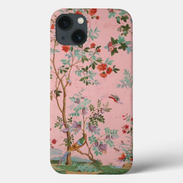 Coques Case-Mate iPhone Chinoiserie rose (Verso)