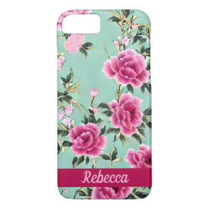 Case-Mate iPhone Case Chinoiserie rose et verte