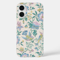 Chinoiserie Vintage Oiseaux Motif Floral Pastel