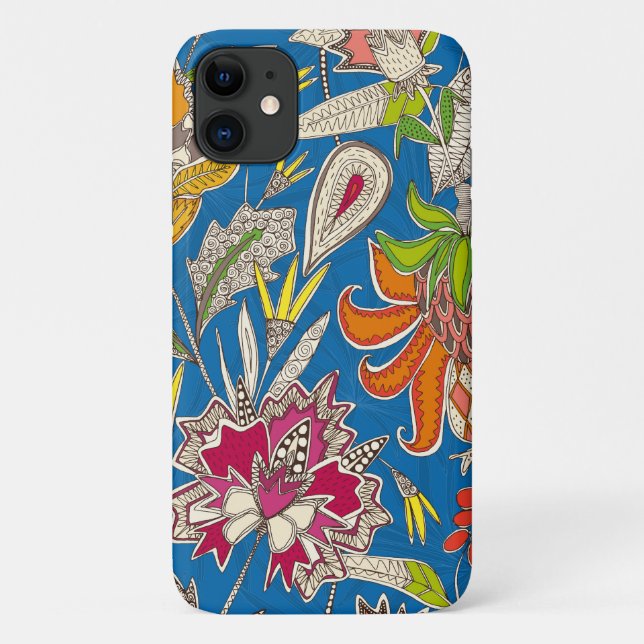 Coques Case-Mate iPhone chintz pop bleu (Dos)