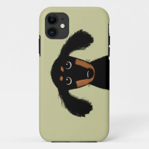 Coque iPhone 11 Chiot aux cheveux longs mignon de teckel