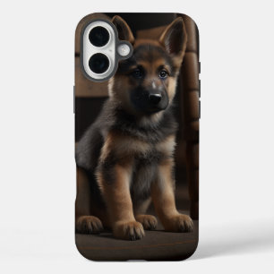 Coque Pour iPhone 16 Plus Chiot berger allemand