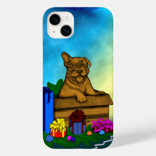 Coque Case-Mate iPhone Chiot dans une boîte, Joyeux Noël