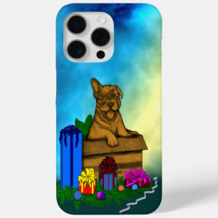Coque Case-Mate iPhone Chiot dans une boîte, Joyeux Noël