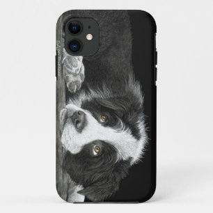 Etui iPhone Case-Mate Chiot de border collie - "dites-moi davantage au