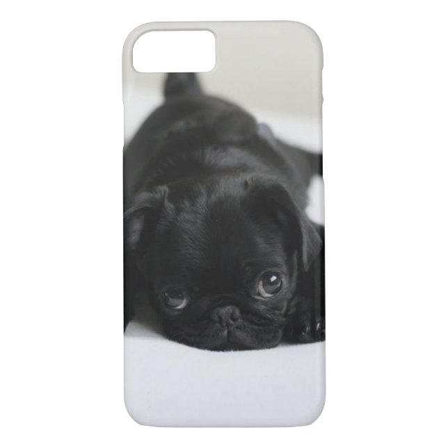 Coques Case-Mate iPhone Chiot de Carlin noir (Dos)