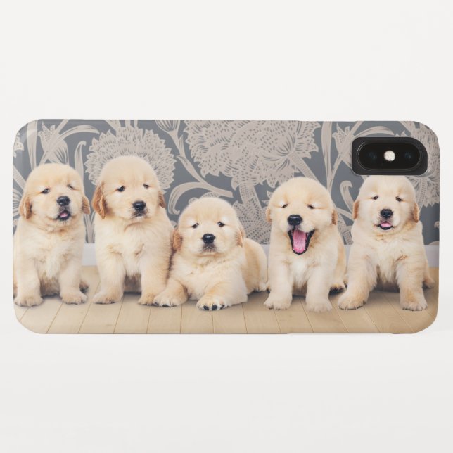 Coques Case-Mate iPhone Chiot Retriever Golden Mignon (Dos (Horizontal))