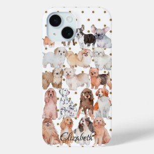 Coque Case-Mate iPhone Chiots adorables pois-Personnalisé
