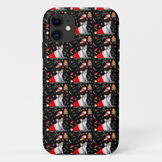 Coques Case-Mate iPhone Chiots Bouledogue Français dans le motif de chapea (Dos)