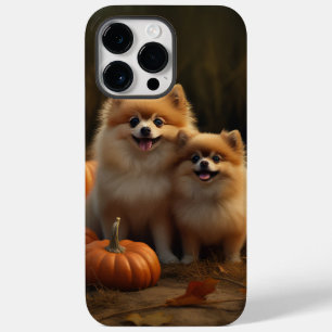 Coque Case-Mate iPhone Chiots Poméranie Délice d'Automne Citrouille