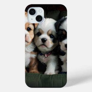 Coque Case-Mate iPhone Chiots super mignons sur le canapé 2