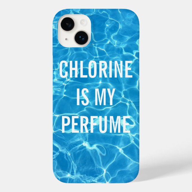 Coques Case-Mate iPhone Chlorine Est Mon Parfum Piscine Typographique (Verso)