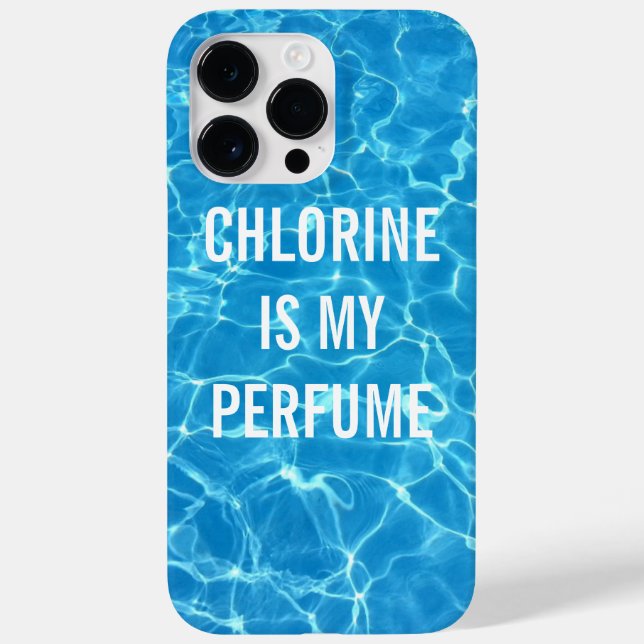 Coques Case-Mate iPhone Chlorine Est Mon Parfum Piscine Typographique (Verso)