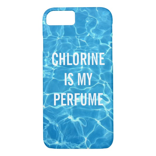 Coques Case-Mate iPhone Chlorine Est Mon Parfum Piscine Typographique (Dos)