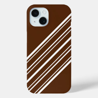Coque Case-Mate iPhone Chocolat Brown avec bandes blanches