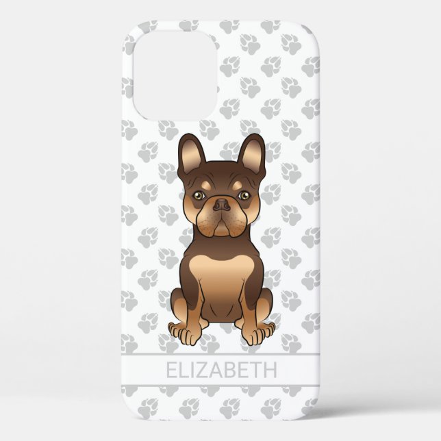 Coques Case-Mate iPhone Chocolat Et Tan Bouledogue Français Chien Mignon & (Verso)