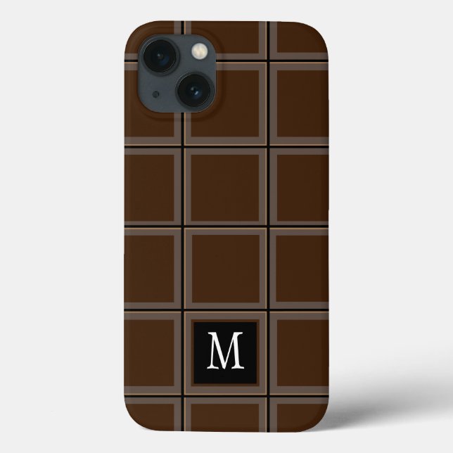 Coques Case-Mate iPhone Chocolat foncé Brown personnalisé unique (Verso)