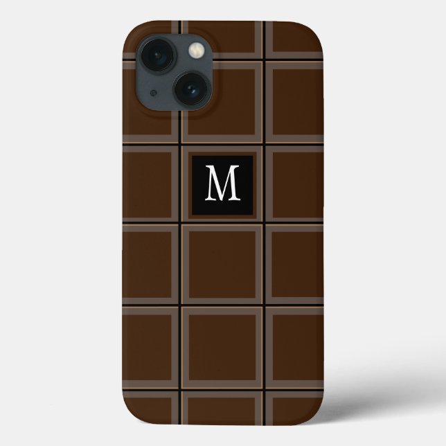 Coques Case-Mate iPhone Chocolat foncé Brown personnalisé unique (Verso)