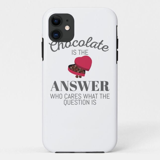 Coques Case-Mate iPhone Chocolat Lover Citation Cadeau Chocolat Est La Rép (Dos)