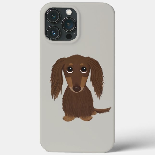 Coques Case-Mate iPhone Chocolat mignon Longhé Brown Dachshund (Verso)