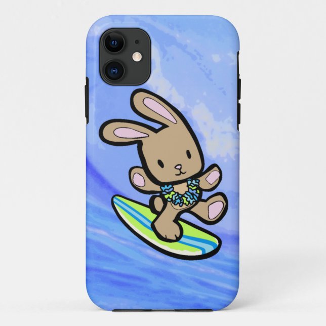 Coques Case-Mate iPhone Chocolat Surfing Bunny iPhone 5 Casemate (Dos)
