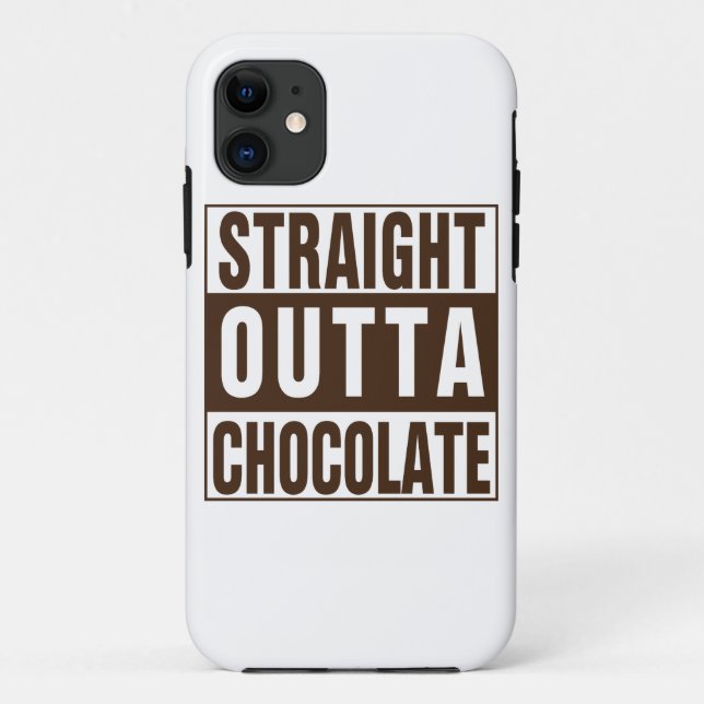 Coques Case-Mate iPhone Chocolate Straight Outta Brown (Dos)