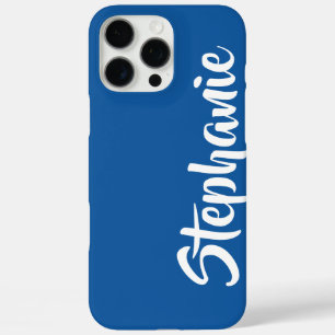 Coque iPhone 16 Pro Max Choisir couleur Nom personnalisé Minimaliste Plat