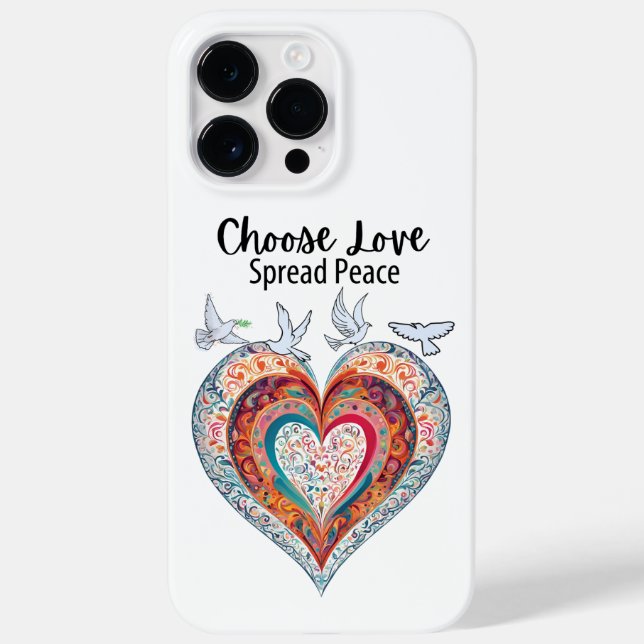 Coques Case-Mate iPhone Choisir l'amour répandre la paix (Verso)