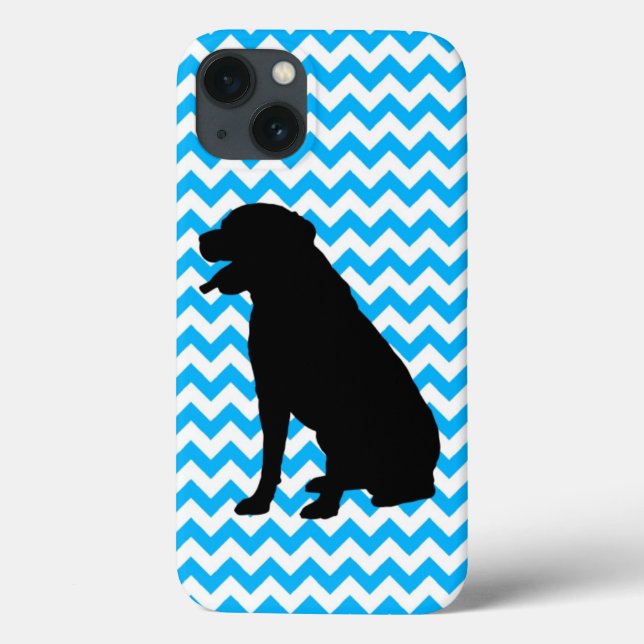 Coques Case-Mate iPhone Choisissez Votre Couleur Chevron Avec Lab Silhouet (Verso)