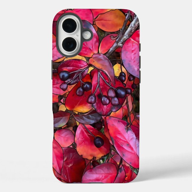 Coques Case-Mate iPhone Chokecherries d'automne - Boîtier de téléphone dur (Verso)