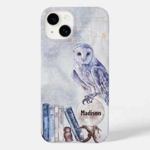 Coque Case-Mate iPhone Chouette aquarelle et livres