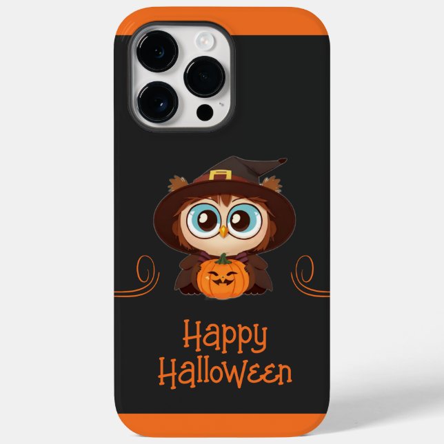 Coques Case-Mate iPhone Chouette/Automne/Automne/Halloween/citrouille (Verso)