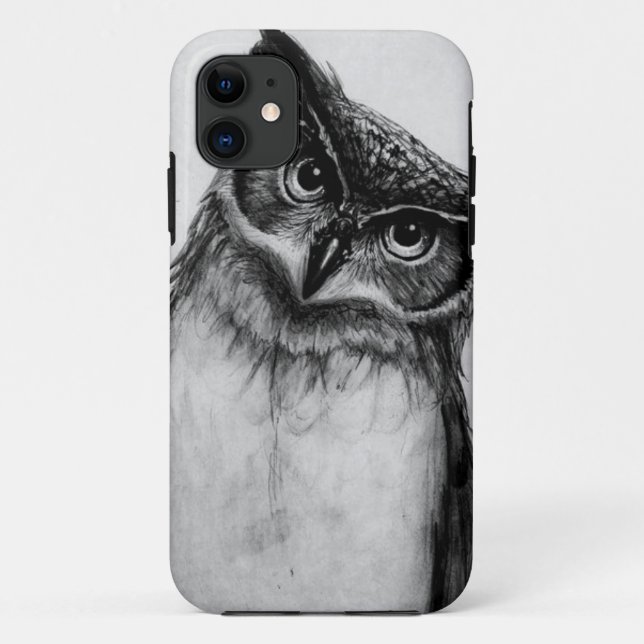 Coques Case-Mate iPhone Chouette B&W (Dos)
