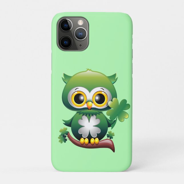 Coques Case-Mate iPhone Chouette bébé mignonne St Patrick dessin animé (Dos)