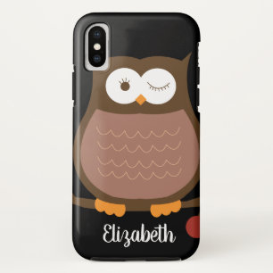 Case-Mate iPhone Case Chouette Brown branchée avec boîtier de téléphone