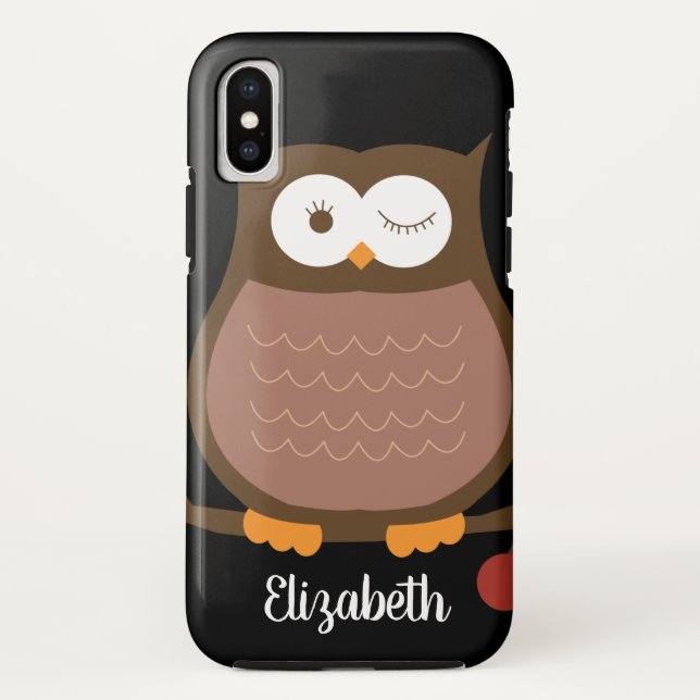 Coques Case-Mate iPhone Chouette Brown branchée avec boîtier de téléphone  (Dos)