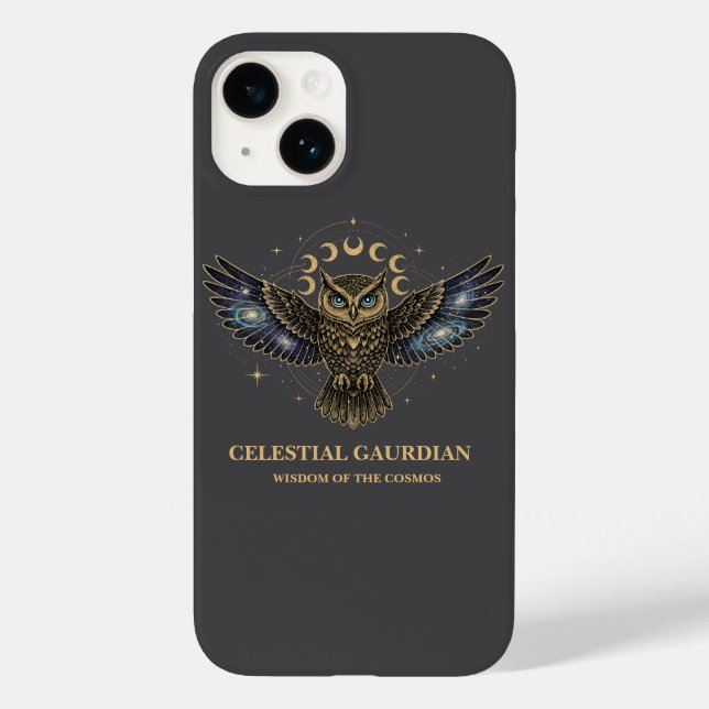 Coques Case-Mate iPhone Chouette céleste Gardien cosmique (Verso)