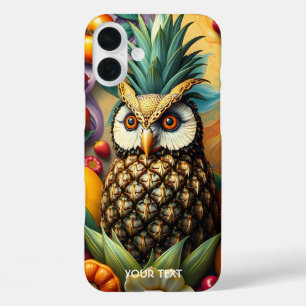 Coque Pour iPhone 16 Plus Chouette d'ananas serène mignonne Imaginaire