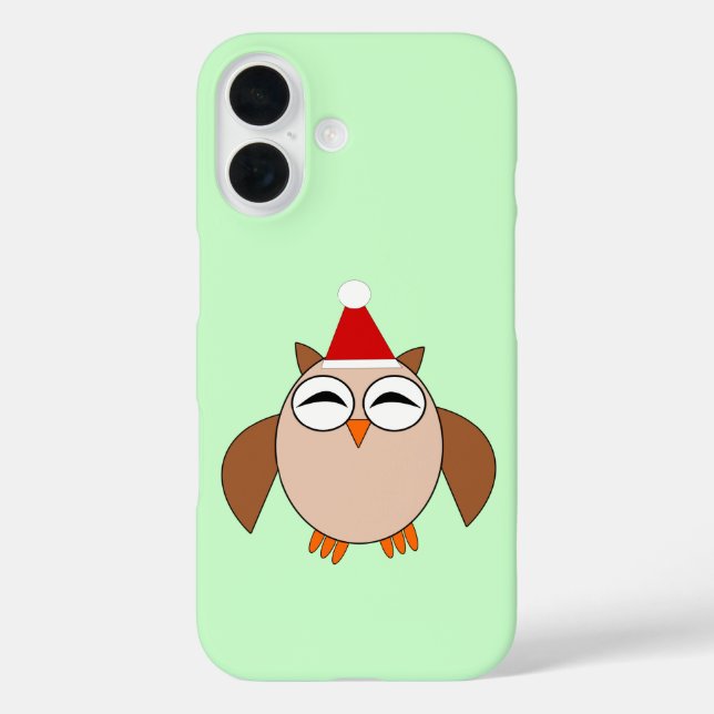 Coques Case-Mate iPhone Chouette de Noël mignonne (Verso)