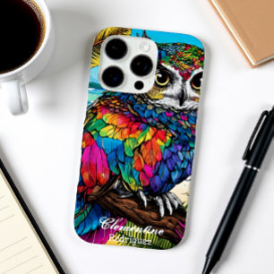 Coque iPhone 16 Pro Chouette des neiges Tropical Dreamscape