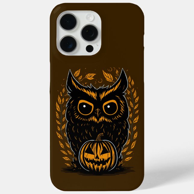 Coques Case-Mate iPhone Chouette d'Halloween éffrayante (Verso)
