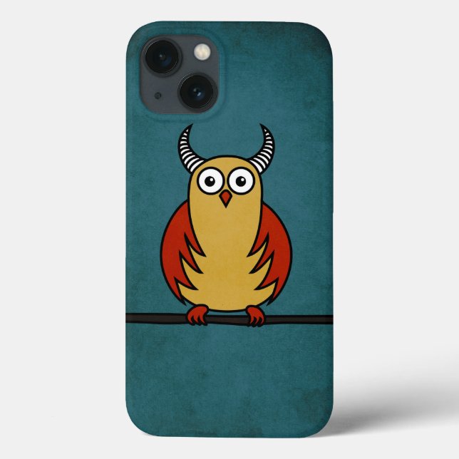 Coques Case-Mate iPhone Chouette Drôle Avec Cornes Protectrices (Verso)