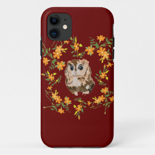 Case-Mate iPhone Case Chouette et fleurs