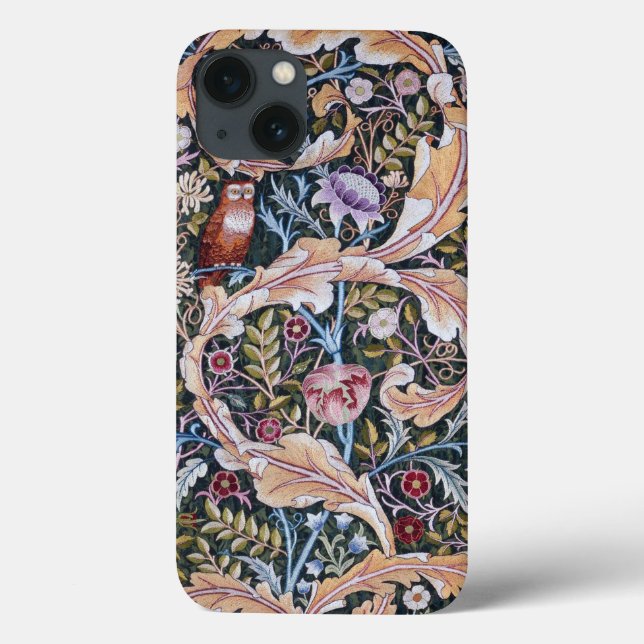 Coques Case-Mate iPhone Chouette et fleurs, William Morris (Verso)