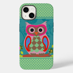 Coque Case-Mate iPhone Chouette et points d'art folklorique