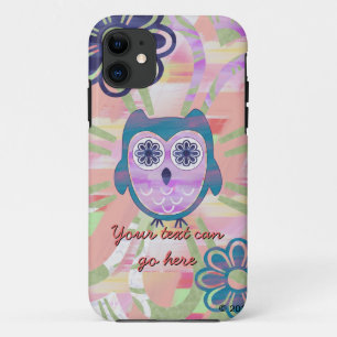 Coques Pour iPhone Chouette florale colorée