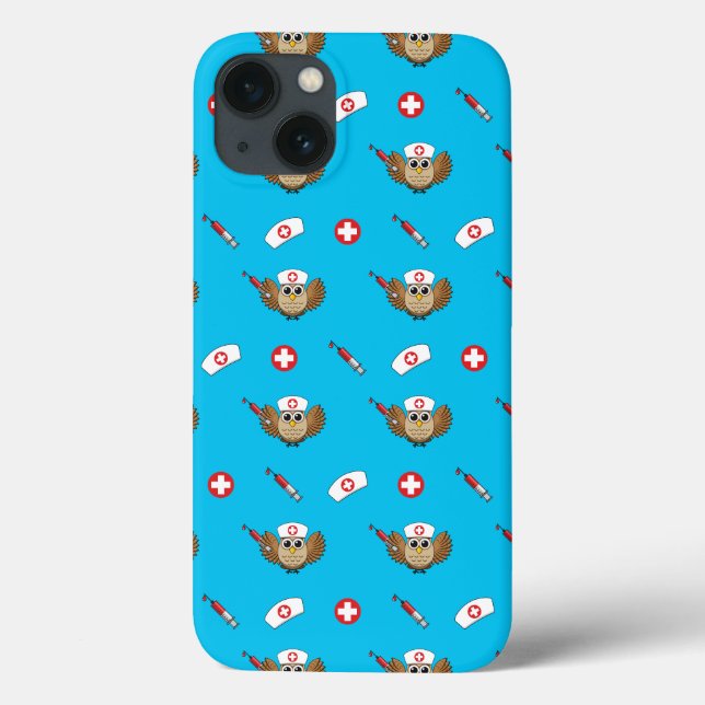 Coques Case-Mate iPhone Chouette infirmière mignonne avec dessin animé de  (Verso)