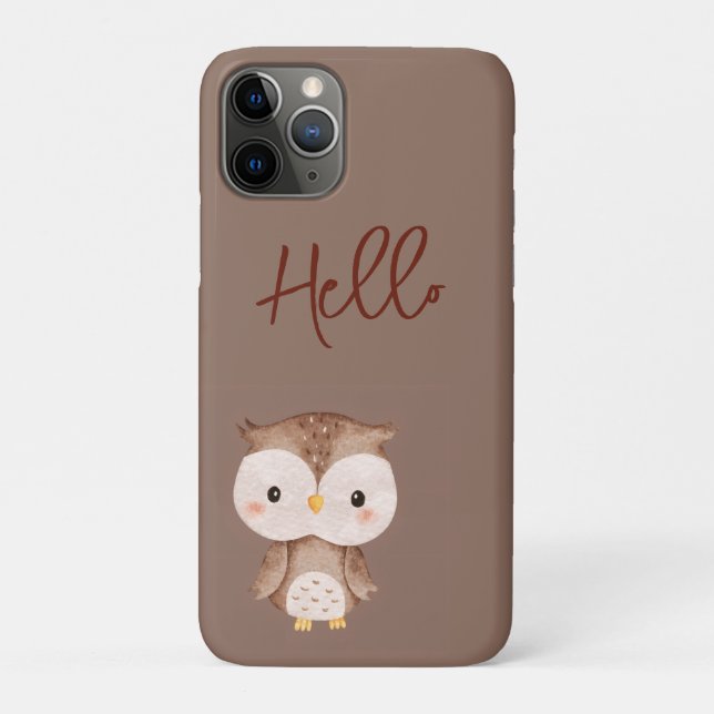 Coques Case-Mate iPhone Chouette Marron Mignonne (Dos)