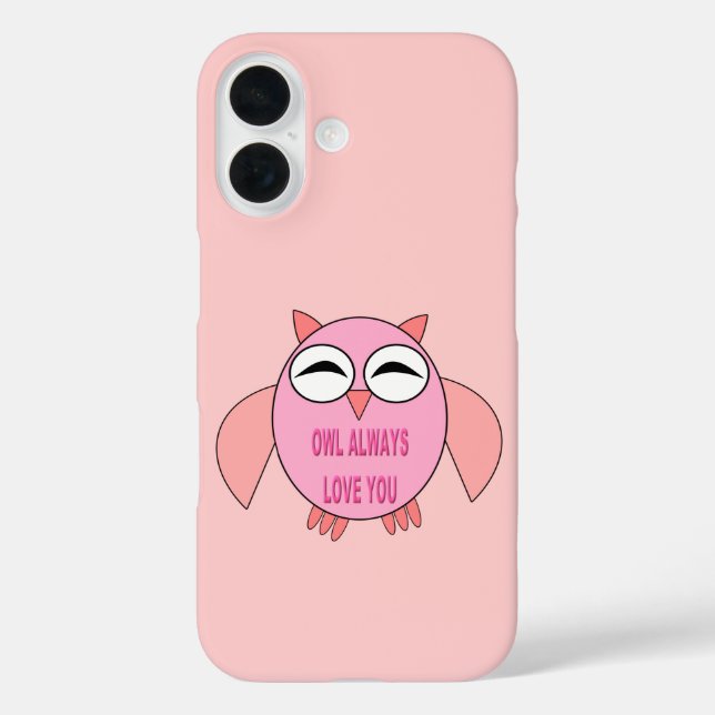 Coques Case-Mate iPhone Chouette Message d'Amour Mignon (Verso)