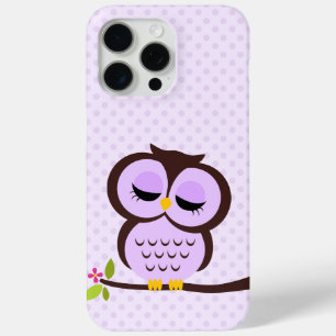 Coque iPhone 15 Pro Max Chouette mignonne pourpre